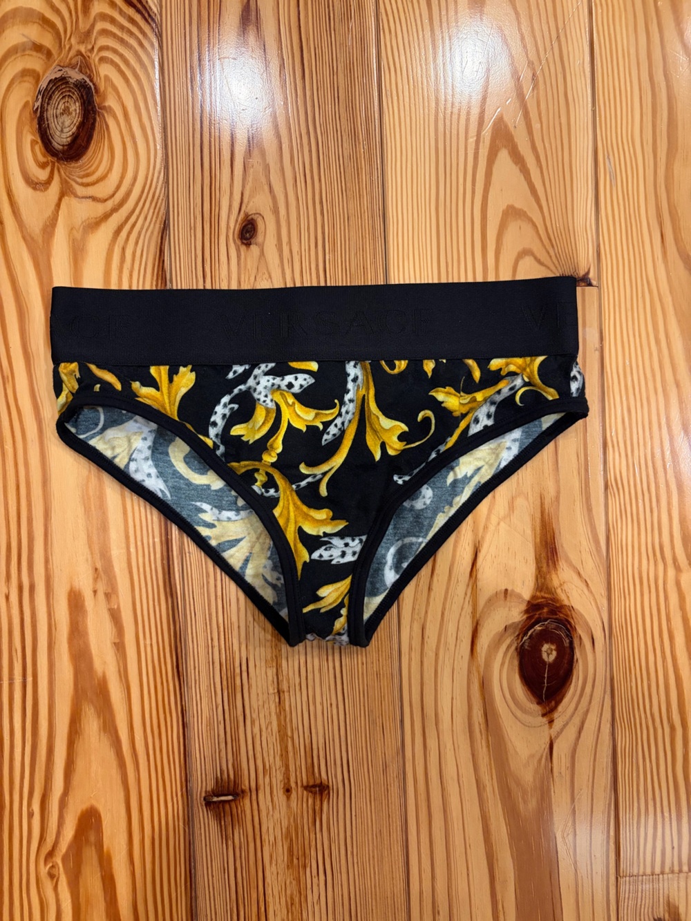 Versace Black Barocco Print Bottoms